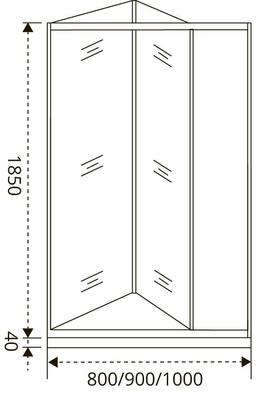   GOOD DOOR INFINITY SD-80-G-CH (,  4)