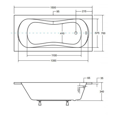Ванна BESCO ARIA PROSAFE 150x70 (вид 3) Ванна BESCO ARIA PROSAFE 150x70 (фото, вид 3)