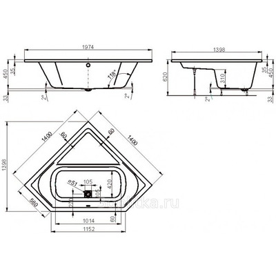  VAGNERPLAST Cavallo corner 140x140 (,  2)