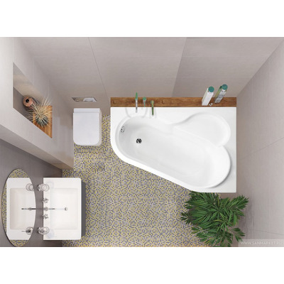  VAGNERPLAST SELENA 147 R 147x100 BIANCO (,  1)