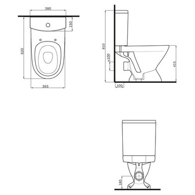 Унитаз AM.PM Sense L C748607SC (вид 1) Унитаз AM.PM Sense L C748607SC (фото, вид 1)