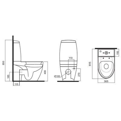 Унитаз AM.PM Bliss L C518607SC (вид 1) Унитаз AM.PM Bliss L C518607SC (фото, вид 1)