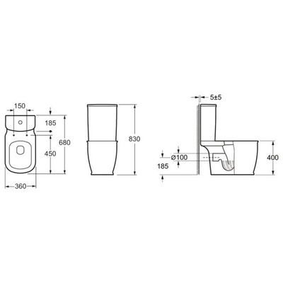 Унитаз BelBagno Prado (с бачком и сиденьем, микролифт) (вид 1) Унитаз BelBagno Prado (с бачком и сиденьем, микролифт) (фото, вид 1)