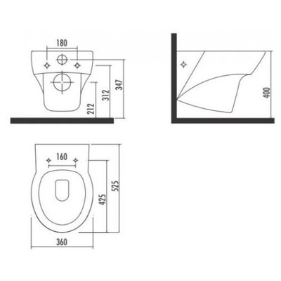 Унитаз Creavit Jaws JW321 (вид 1) Унитаз Creavit Jaws JW321 (фото, вид 1)