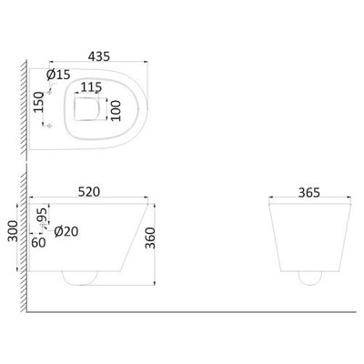Унитаз Creo Ceramique Creo CR1100 (вид 1) Унитаз Creo Ceramique Creo CR1100 (фото, вид 1)