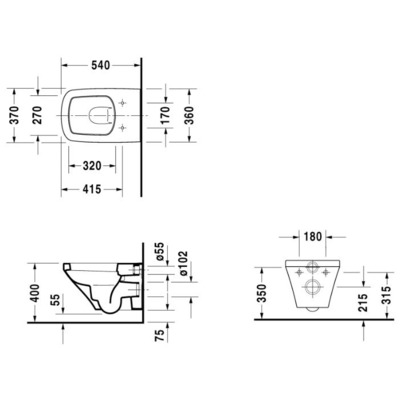 Унитаз DURAVIT DuraStyle 255209 (с сиденьем, микролифт) (вид 1) Унитаз DURAVIT DuraStyle 255209 (с сиденьем, микролифт) (фото, вид 1)