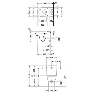 Унитаз DURAVIT Darling New 213809-WG (вид 1) Унитаз DURAVIT Darling New 213809-WG (фото, вид 1)