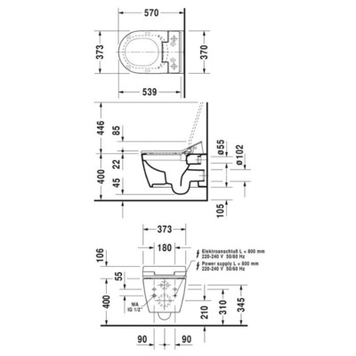 Унитаз-биде DURAVIT ME by Starck 252959 (вид 1) Унитаз-биде DURAVIT ME by Starck 252959 (фото, вид 1)