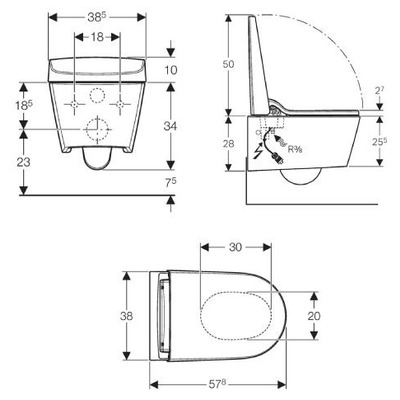 Унитаз-биде GEBERIT AquaClean Sela 146.140.11.1 (вид 1) Унитаз-биде GEBERIT AquaClean Sela 146.140.11.1 (фото, вид 1)