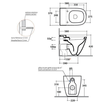 Унитаз-биде GLOBO Stockholm LAB01.BI (вид 1) Унитаз-биде GLOBO Stockholm LAB01.BI (фото, вид 1)