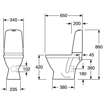 Унитаз Gustavsberg Nautic GB111510201205 (вид 1) Унитаз Gustavsberg Nautic GB111510201205 (фото, вид 1)
