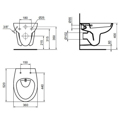 - Ideal STANDARD Ecco/Eurovit W705501 (,  1)