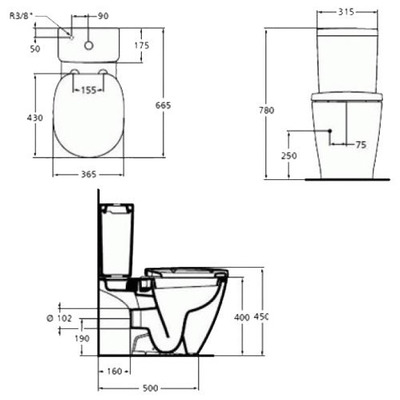  Ideal STANDARD Connect Arc E803601+E785601 (,  1)