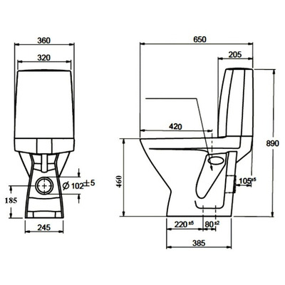 Унитаз IDO Seven D 3961101101 (вид 1) Унитаз IDO Seven D 3961101101 (фото, вид 1)