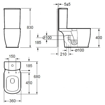 Унитаз IMEX Genesis CT10150 (вид 1) Унитаз IMEX Genesis CT10150 (фото, вид 1)