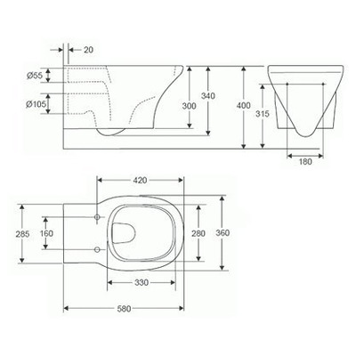 Унитаз Jacob Delafon Freelance E1091-00 (вид 1) Унитаз Jacob Delafon Freelance E1091-00 (фото, вид 1)