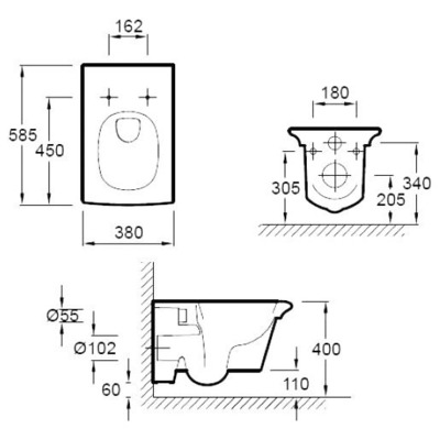 Унитаз Jacob Delafon Stillness E1303-00 (вид 1) Унитаз Jacob Delafon Stillness E1303-00 (фото, вид 1)