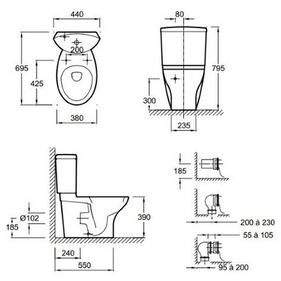  Jacob Delafon Presqu'ile 19077-00 (,  1)
