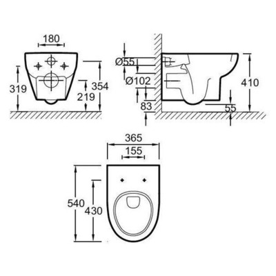    Jacob Delafon Odeon Up E4764-00+E5504-NF+ E4326-CP (,  1)