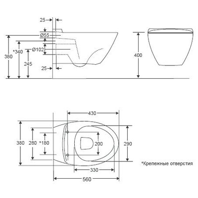 Унитаз Jacob Delafon Presqu'ile E1466-00 (вид 1) Унитаз Jacob Delafon Presqu'ile E1466-00 (фото, вид 1)