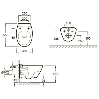 Унитаз Jacob Delafon Presqu'ile E4440-00 (вид 1) Унитаз Jacob Delafon Presqu'ile E4440-00 (фото, вид 1)