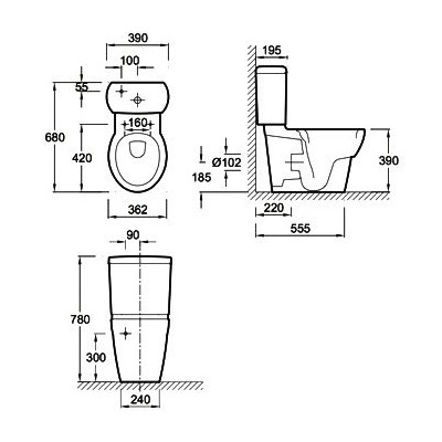 Унитаз Jacob Delafon Ove 19974W-00 (вид 1) Унитаз Jacob Delafon Ove 19974W-00 (фото, вид 1)