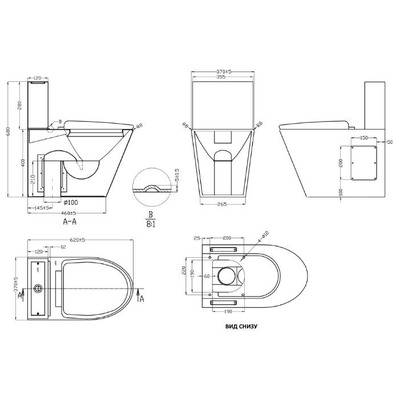 Унитаз OCEANUS 1-001.1(S) (вид 1) Унитаз OCEANUS 1-001.1(S) (фото, вид 1)