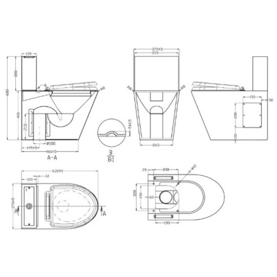 Унитаз OCEANUS 1-001.2(S) (вид 1) Унитаз OCEANUS 1-001.2(S) (фото, вид 1)