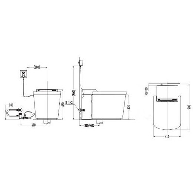 Унитаз-биде Orans IT-803JAD (вид 1) Унитаз-биде Orans IT-803JAD (фото, вид 1)