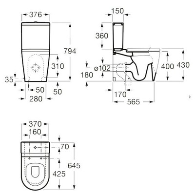 Унитаз Roca Inspira 342527000+341520000 (вид 1) Унитаз Roca Inspira 342527000+341520000 (фото, вид 1)