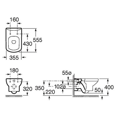    Roca Dama Senso 346517000 + In-Wall 89009000K (,  1)