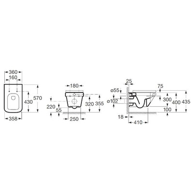Унитаз Roca Dama-N 346787000 (с крышкой) (вид 1) Унитаз Roca Dama-N 346787000 (с крышкой) (фото, вид 1)