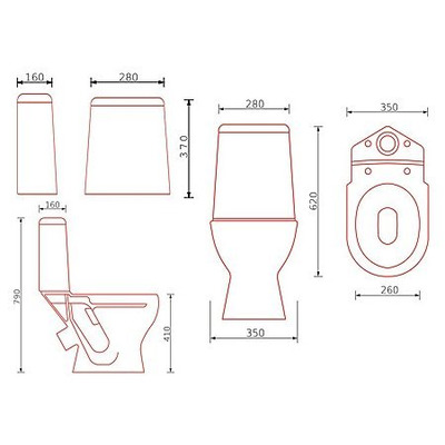 Унитаз SMARTsant Тренд VT1202W (вид 1) Унитаз SMARTsant Тренд VT1202W (фото, вид 1)