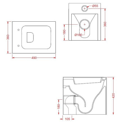 Унитаз the.artceram Block BKV002 (вид 1) Унитаз the.artceram Block BKV002 (фото, вид 1)
