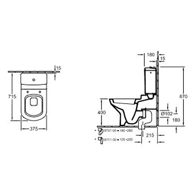 Унитаз Villeroy & Boch Sentique 56151001 (вид 1) Унитаз Villeroy & Boch Sentique 56151001 (фото, вид 1)