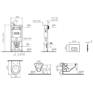    VitrA Arkitekt 9005B003-7211 (,  1)