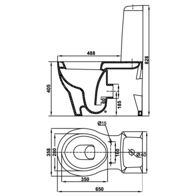 Унитаз Керамин Арктик (с жестким сиденьем с микролифтом) (вид 2) Унитаз Керамин Арктик (с жестким сиденьем с микролифтом) (фото, вид 2)