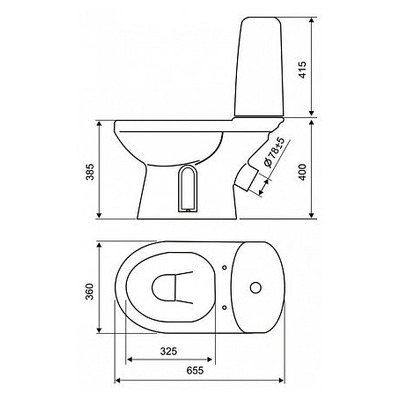 Унитаз Оскольская керамика Эльдорадо (вид 1) Унитаз Оскольская керамика Эльдорадо (фото, вид 1)