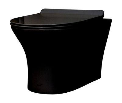 Подвесной безободковый унитаз Cerutti SPA Bernina aria 2617E Matt black (вид 1) Подвесной безободковый унитаз Cerutti SPA Bernina aria 2617E Matt black (фото, вид 1)