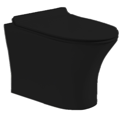 Подвесной безободковый унитаз Cerutti SPA Bernina aria 2617E Matt black (вид 3) Подвесной безободковый унитаз Cerutti SPA Bernina aria 2617E Matt black (фото, вид 3)