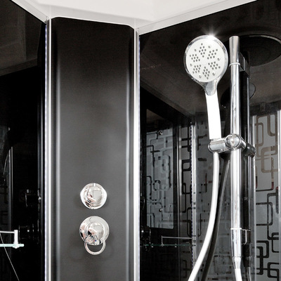 Душевая кабина BM1590 стандартная BLACK (вид 3) Душевая кабина BM1590 стандартная BLACK (фото, вид 3)