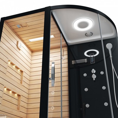 Душевая кабина Tiko Solli T00201L с инфракрасной сауной (вид 1) Душевая кабина Tiko Solli T00201L с инфракрасной сауной (фото, вид 1)