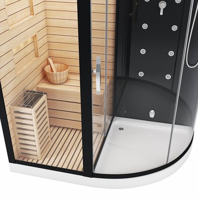 Душевая кабина Tiko Solli T00201L с инфракрасной сауной (вид 2) Душевая кабина Tiko Solli T00201L с инфракрасной сауной (фото, вид 2)