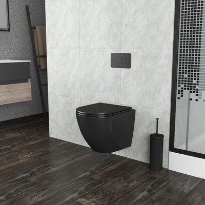 Унитаз Grossman GR-4455BMS матовый с тонкой крышкой (вид 4) Унитаз Grossman GR-4455BMS матовый с тонкой крышкой (фото, вид 4)