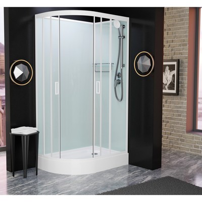 Душевая кабина Frank F418R White правосторонняя низкий поддон б/к Без крыши (вид 1) Душевая кабина Frank F418R White правосторонняя низкий поддон б/к Без крыши (фото, вид 1)