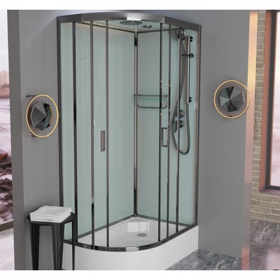 Душевая кабина Frank F412/1R Brilliant правосторонняя средний поддон (вид 2) Душевая кабина Frank F412/1R Brilliant правосторонняя средний поддон (фото, вид 2)