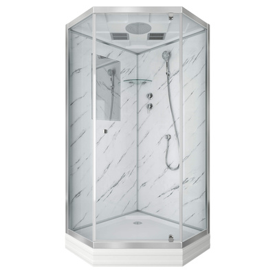 Душ.каб. NG-7701DM (900x900х2100) низкий поддон (15см) стенки МРАМОР 3 места (вид 3) Душ.каб. NG-7701DM (900x900х2100) низкий поддон (15см) стенки МРАМОР 3 места (фото, вид 3)