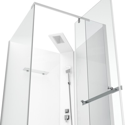 MiMi901T (90*90*215-225) Душевая кабина без крыши, квадратный низкий поддон, центральная панель, тропический душ, ручной душ, полочка,прозрачное переднее стекло 6 мм, боковое прозрачное стекло 6 мм, сверхпрозрачное заднее стекло 5 мм с белой окраской, сиф (вид 1) MiMi901T (90*90*215-225) Душевая кабина без крыши, квадратный низкий поддон, центральная панель, тропический душ, ручной душ, полочка,прозрачное переднее стекло 6 мм, боковое прозрачное стекло 6 мм, сверхпрозрачное заднее стекло 5 мм с белой окраской, сиф (фото, вид 1)