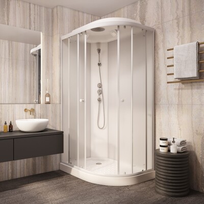 Душ. каб. Parly EB1231L(120*80*210) низкий поддон, магн.45°,белый зад, матовый перед.,б/болт.соединение,белые профиля (вид 1) Душ. каб. Parly EB1231L(120*80*210) низкий поддон, магн.45°,белый зад, матовый перед.,б/болт.соединение,белые профиля (фото, вид 1)