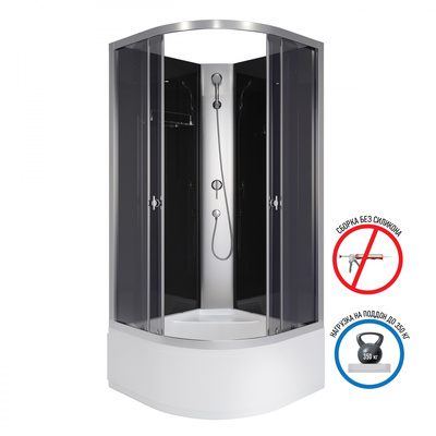 Душ.каб. Niagara Eco E90/40/TN/BK (900х900х1950) 4 места (вид 1) Душ.каб. Niagara Eco E90/40/TN/BK (900х900х1950) 4 места (фото, вид 1)